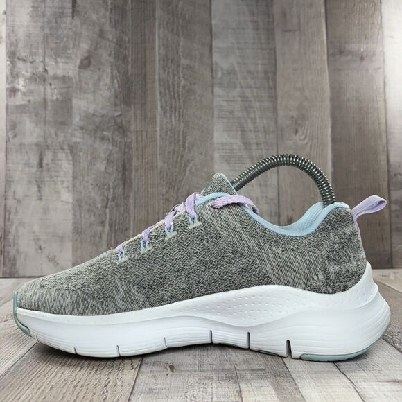 Skechers GO WALK Arch Fit 2.0 Womens Size 7 Running Shoes Sneakers Charcoal Gray - Picture 8 of 12